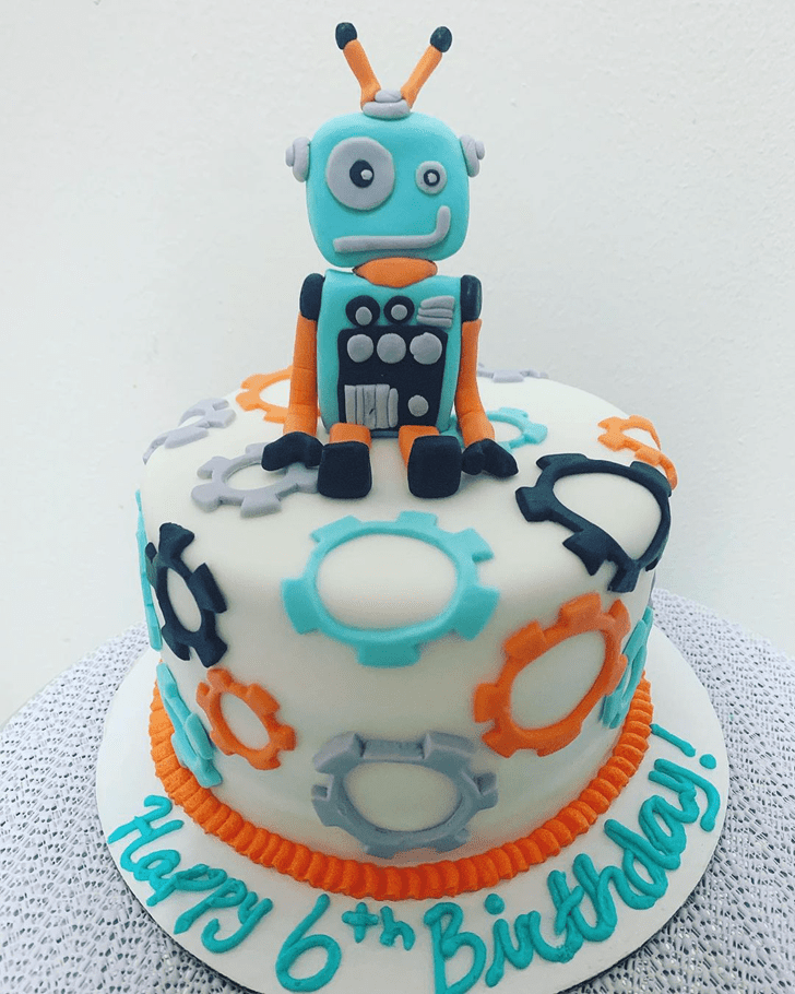 Inviting Robots Cake