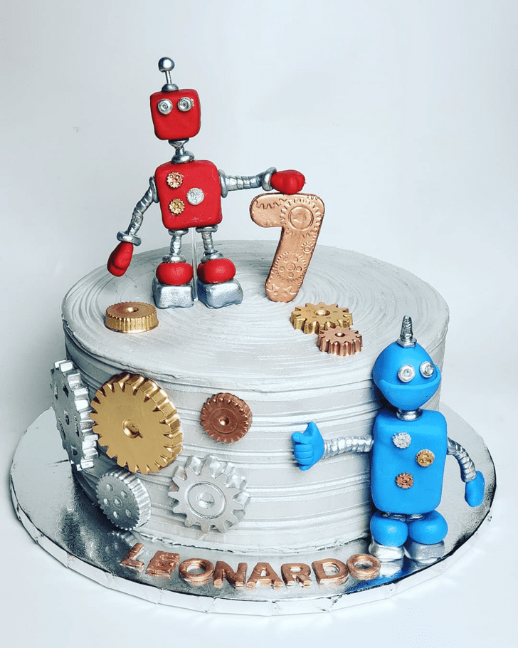 Mesmeric Robots Cake