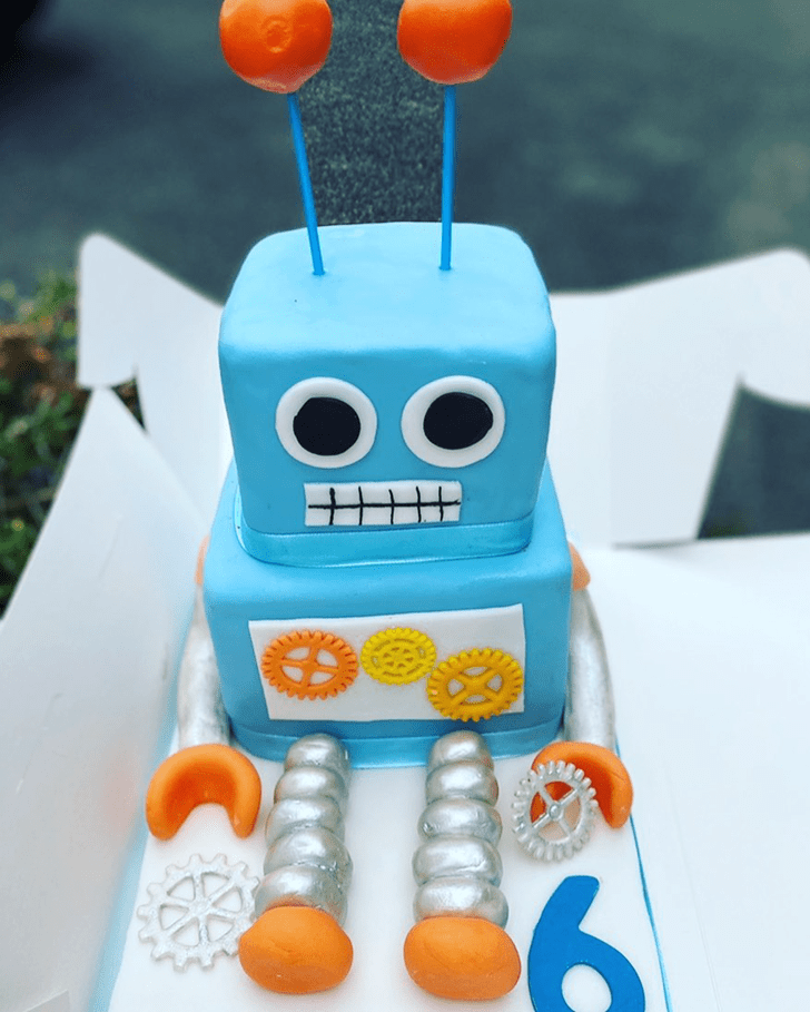 Pretty Robots Cake