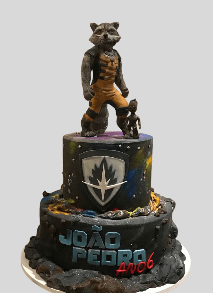 Angelic Rocket Raccoon Cake