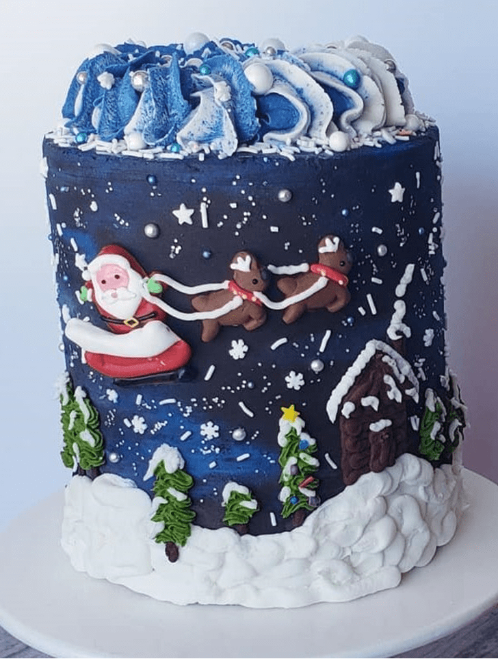 Delicate Santa Cake