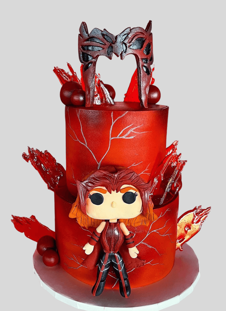 Admirable Scarlet Witch Cake Design