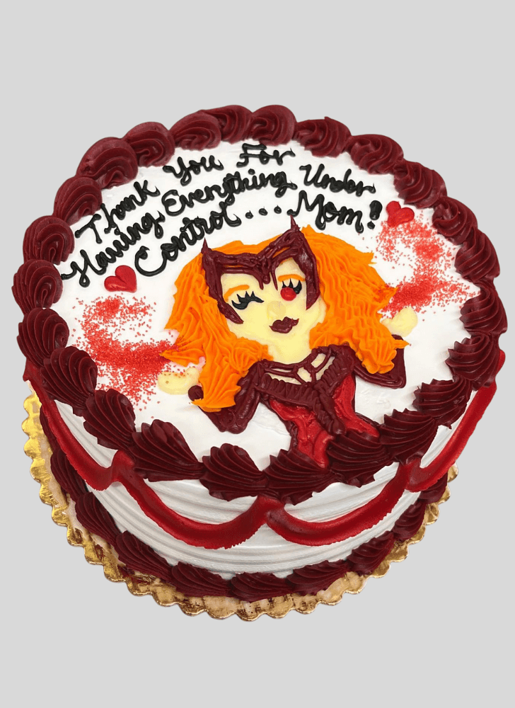 Elegant Scarlet Witch Cake