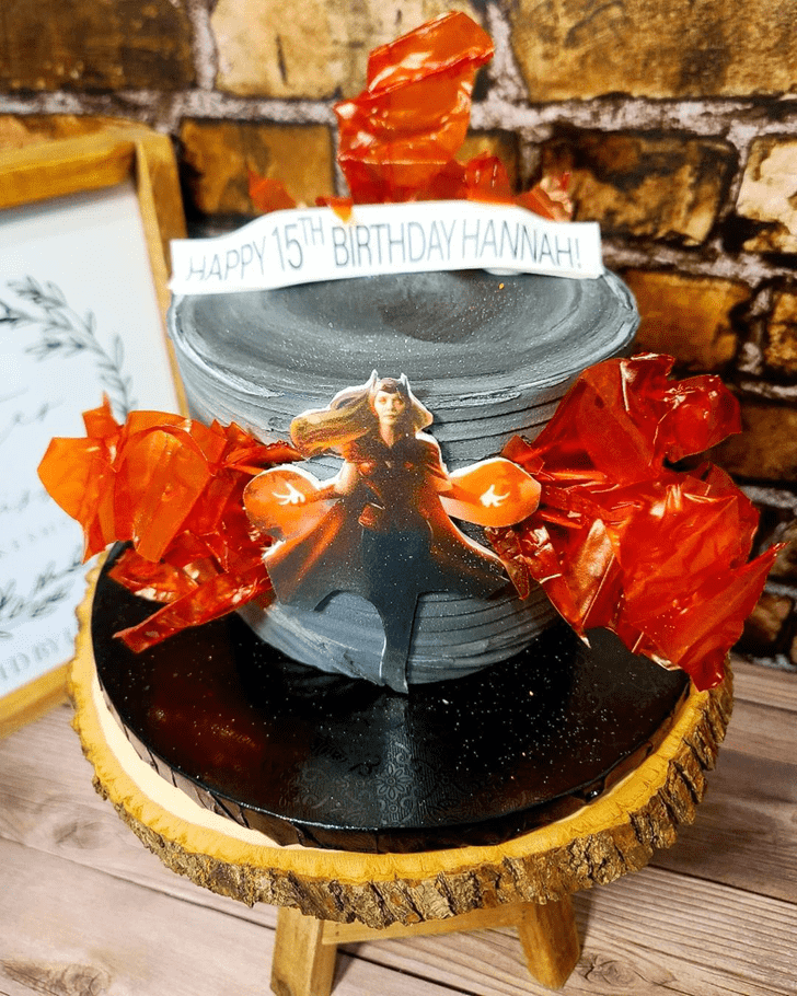 Admirable Scarlet Witch Cake Design