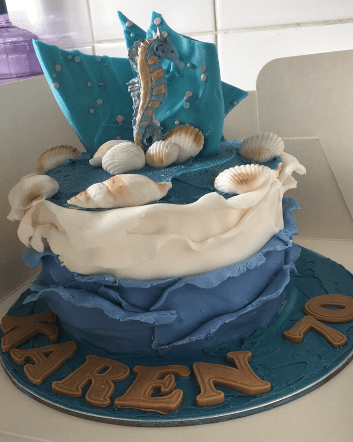 Shapely Seahorse Cake