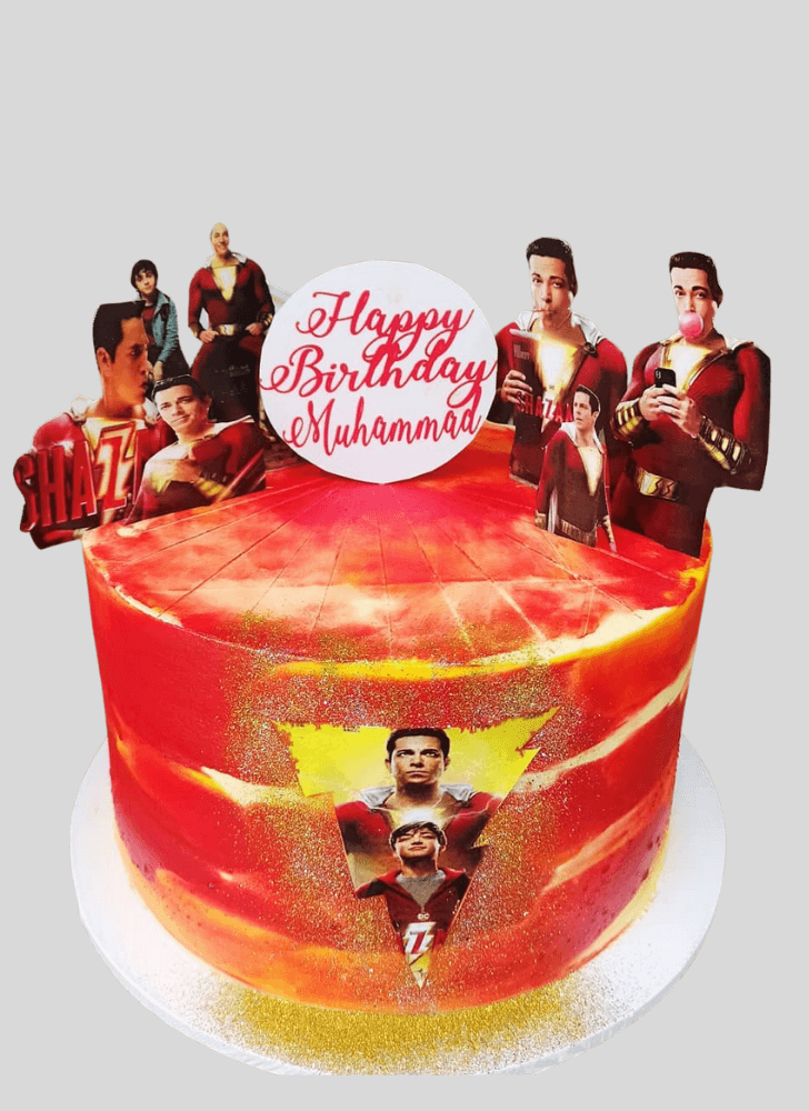 Inviting Shazam Cake