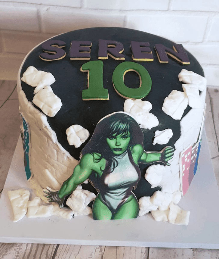 Alluring She-Hulk Cake