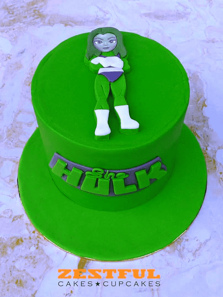 Appealing She-Hulk Cake