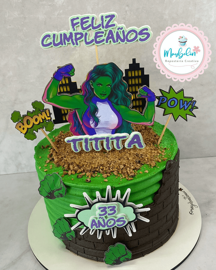 Charming She-Hulk Cake