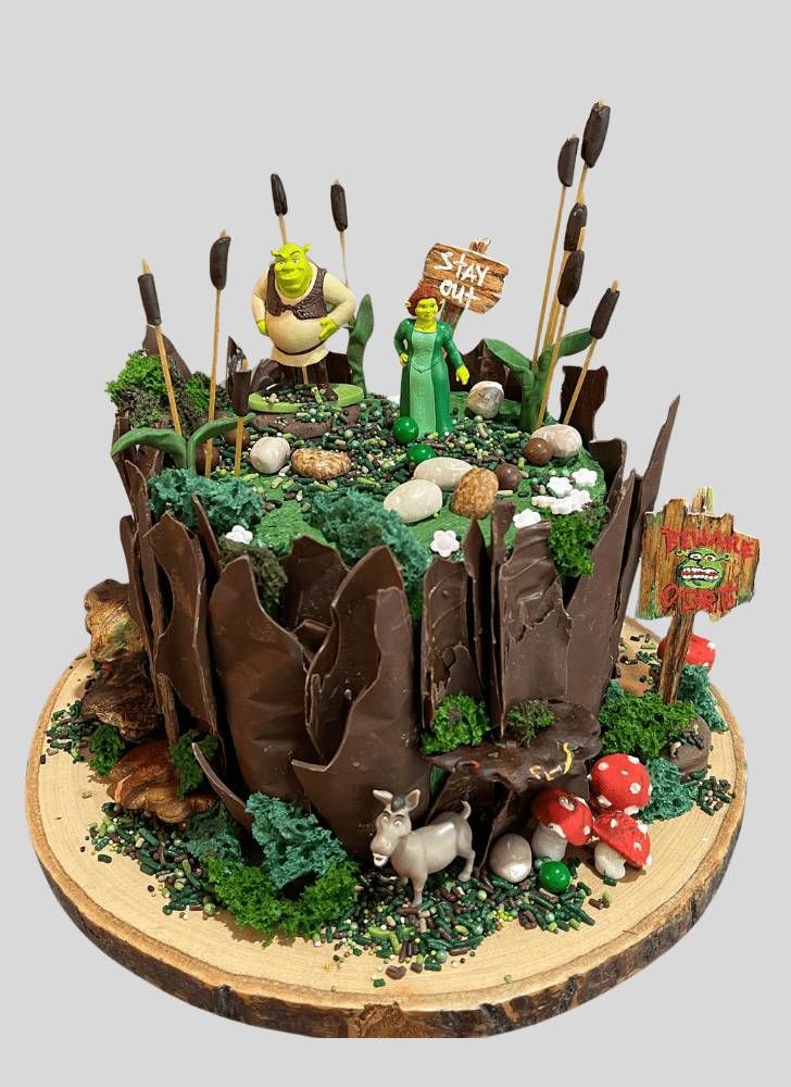 Dazzling Shrek Cake