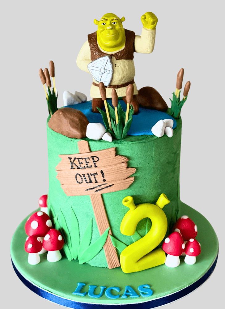 Delicate Shrek Cake