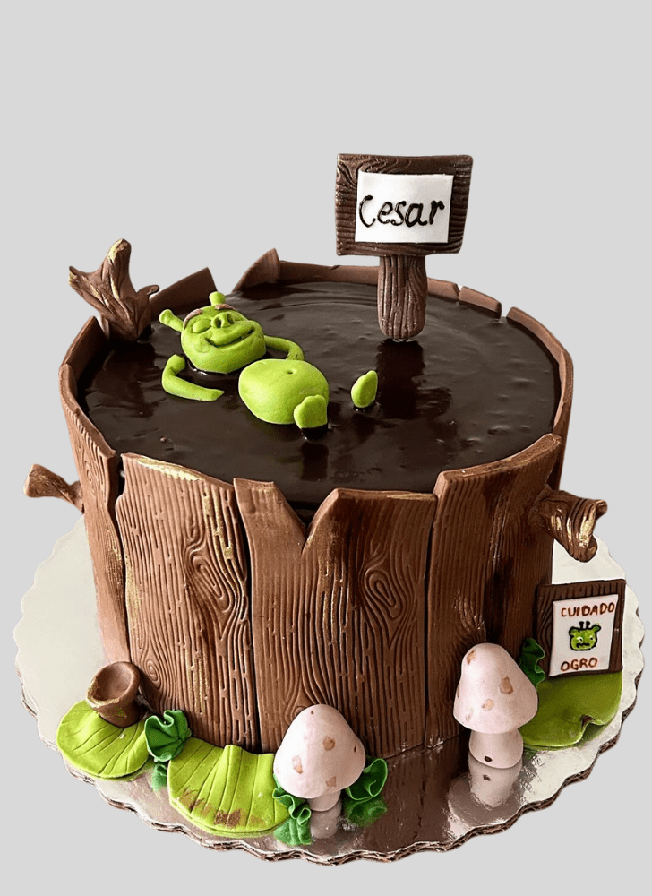 Delightful Shrek Cake
