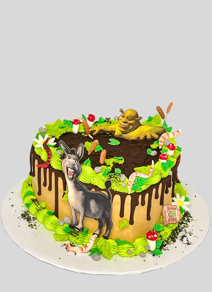 Enticing Shrek Cake