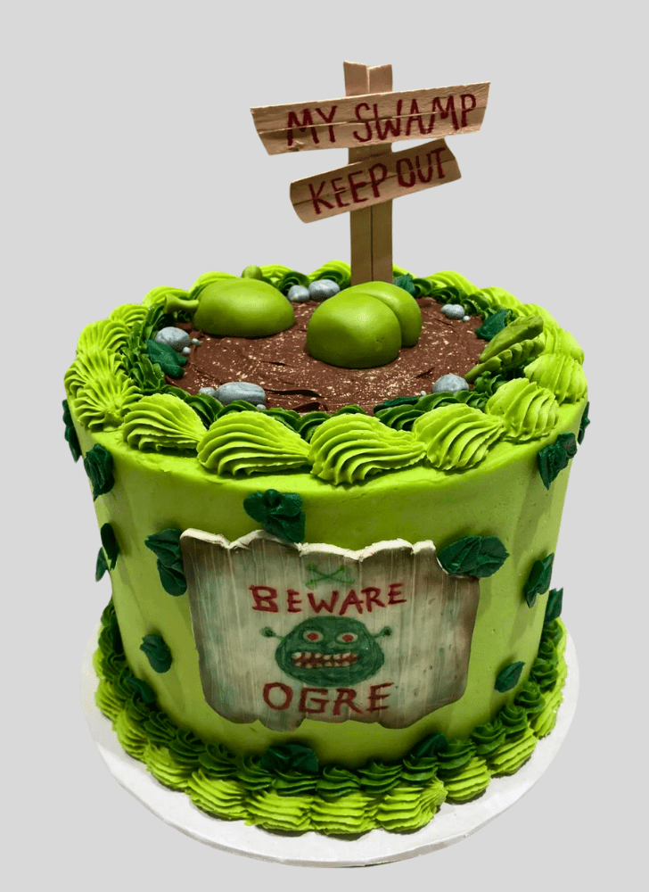 Good Looking Shrek Cake