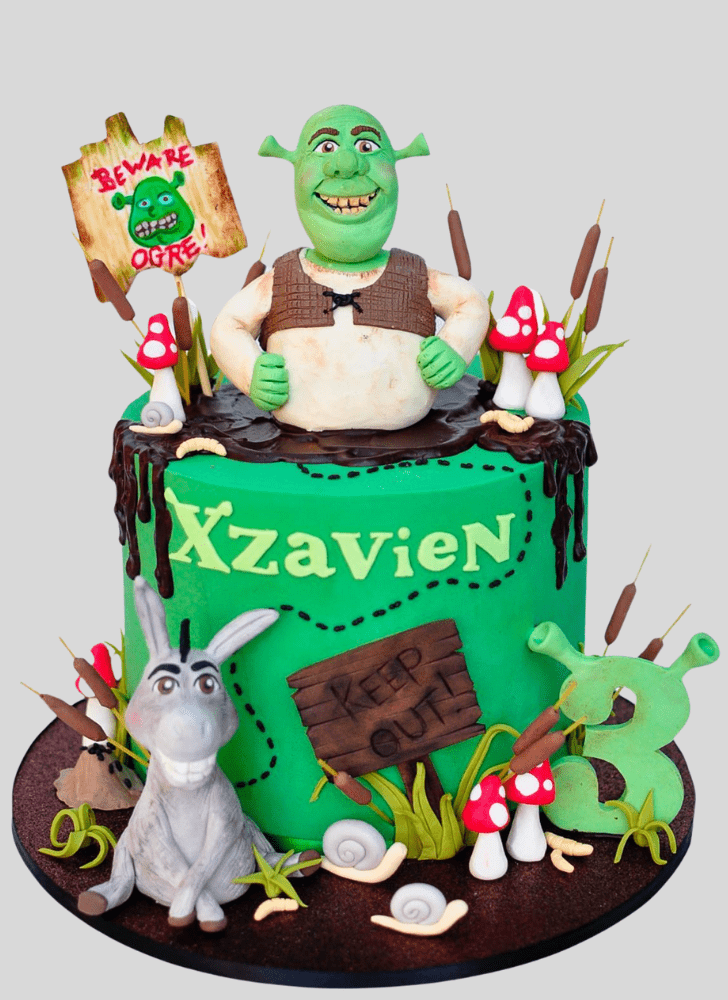 Shapely Shrek Cake