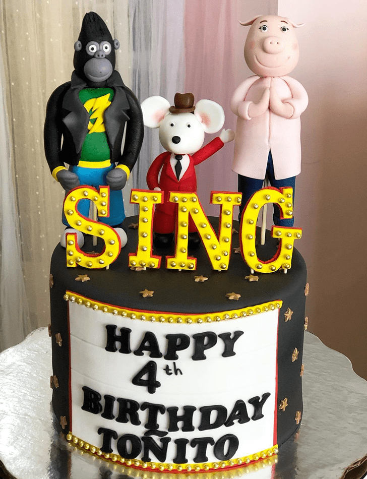 Adorable Sing Movie Cake