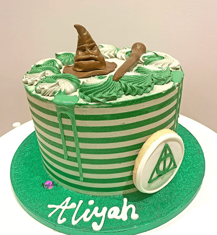 Adorable Slytherin Cake
