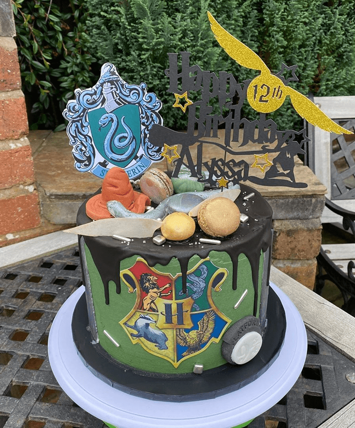 Shapely Slytherin Cake