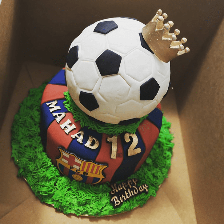 Delicate Soccer Cake