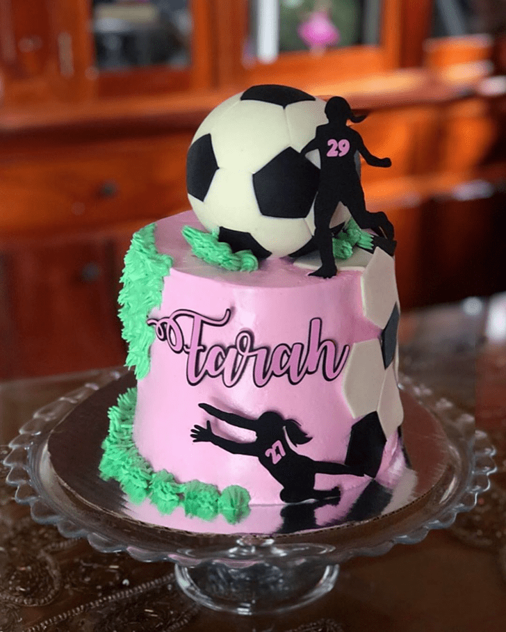 Enticing Soccer Cake