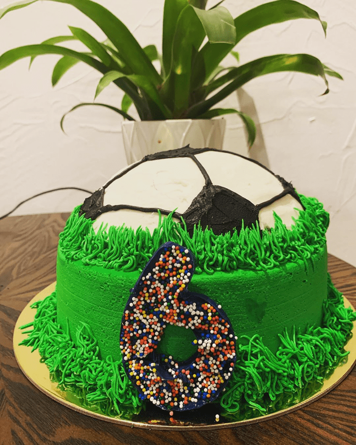 Lovely Soccer Cake Design