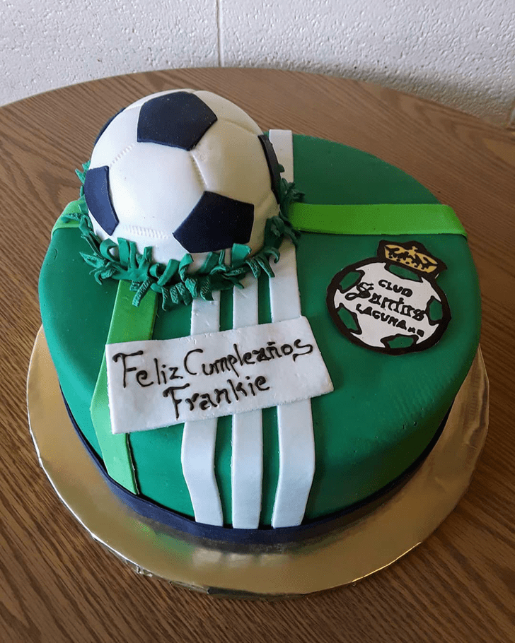 Pretty Soccer Cake