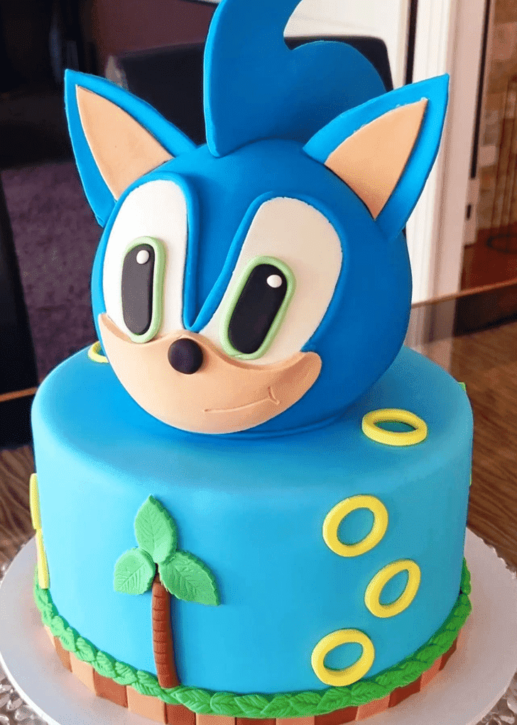Beauteous Sonic the Hedgehog Cake