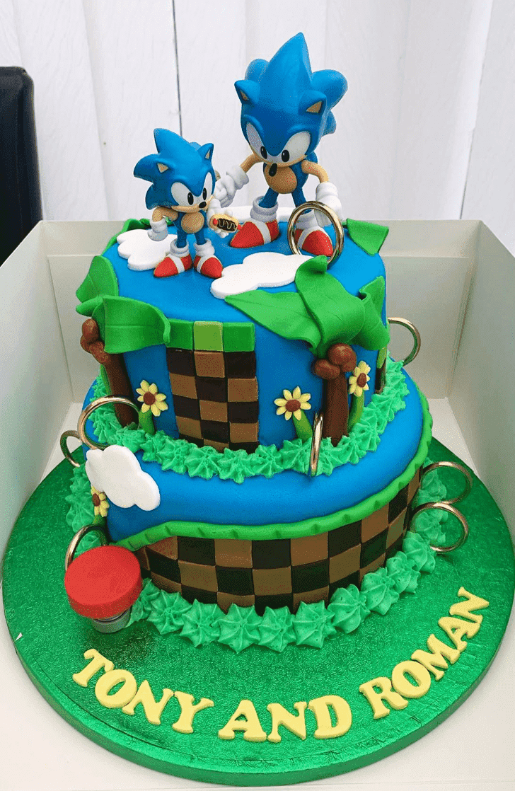 Classy Sonic the Hedgehog Cake