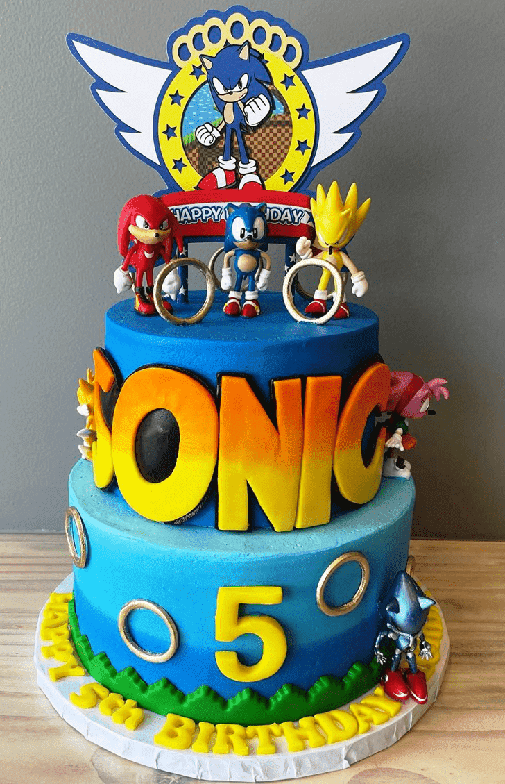 Comely Sonic the Hedgehog Cake