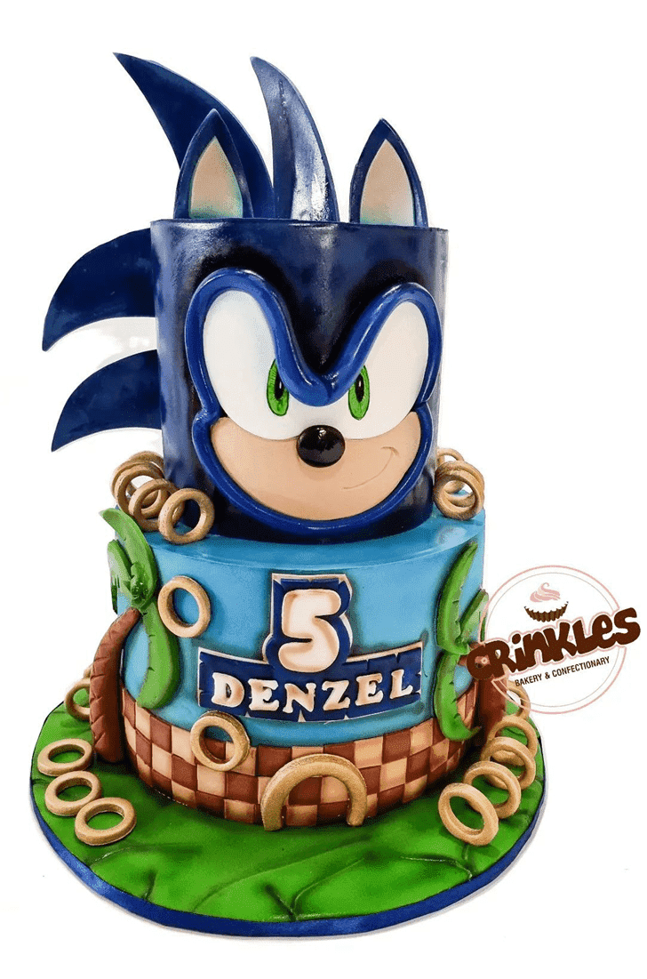 Dazzling Sonic the Hedgehog Cake