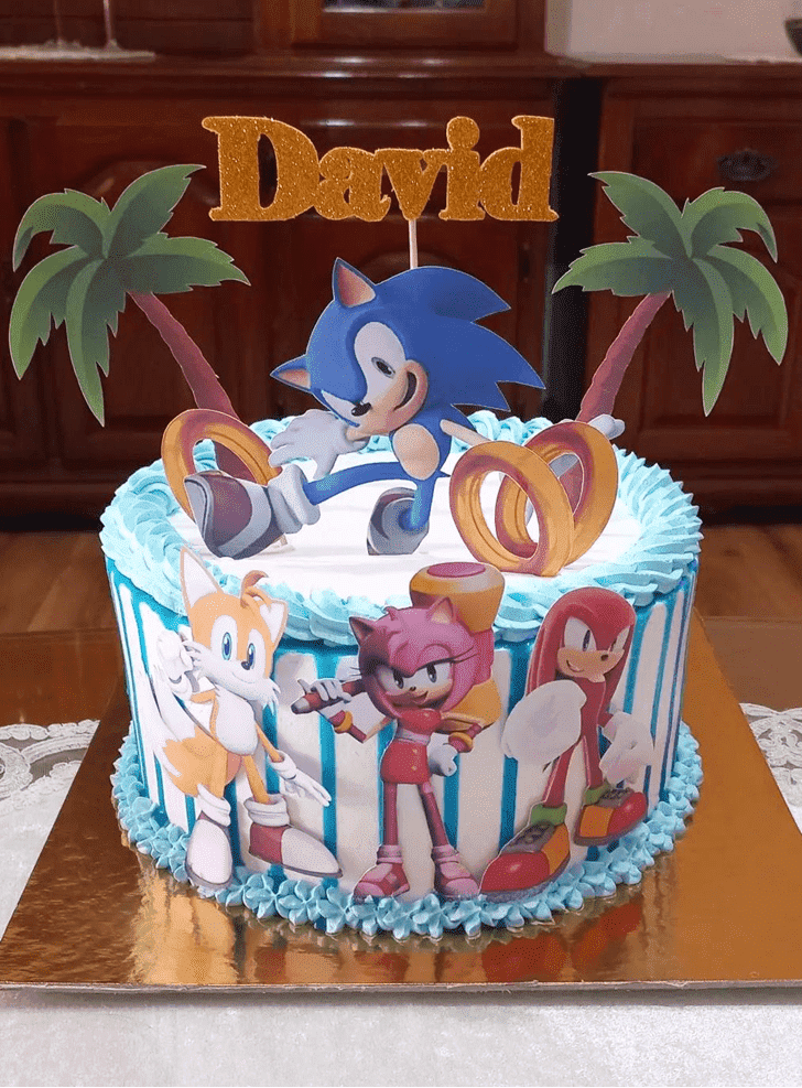 Enticing Sonic the Hedgehog Cake