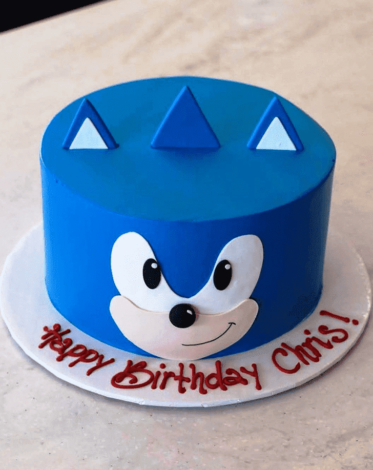 Handsome Sonic the Hedgehog Cake