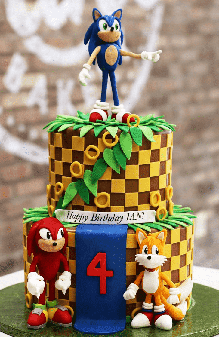Mesmeric Sonic the Hedgehog Cake