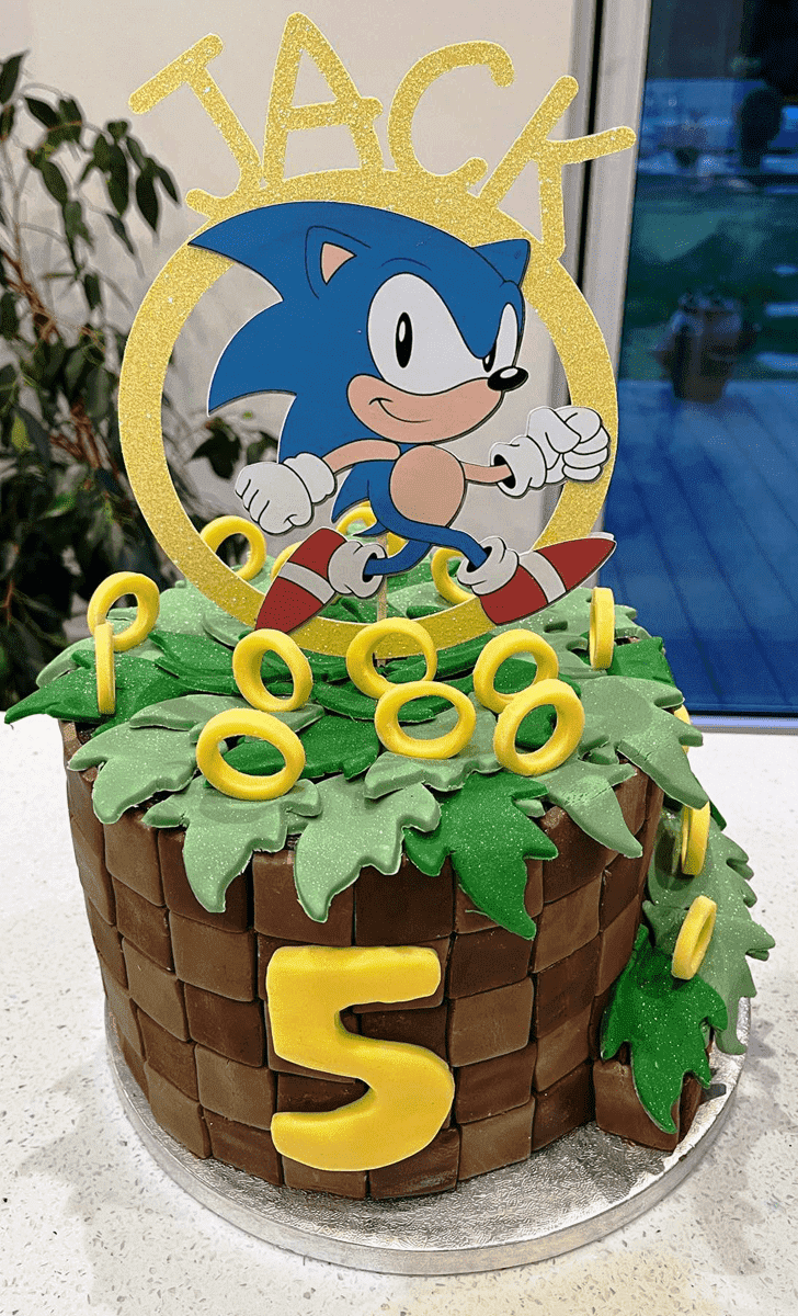 Pretty Sonic the Hedgehog Cake