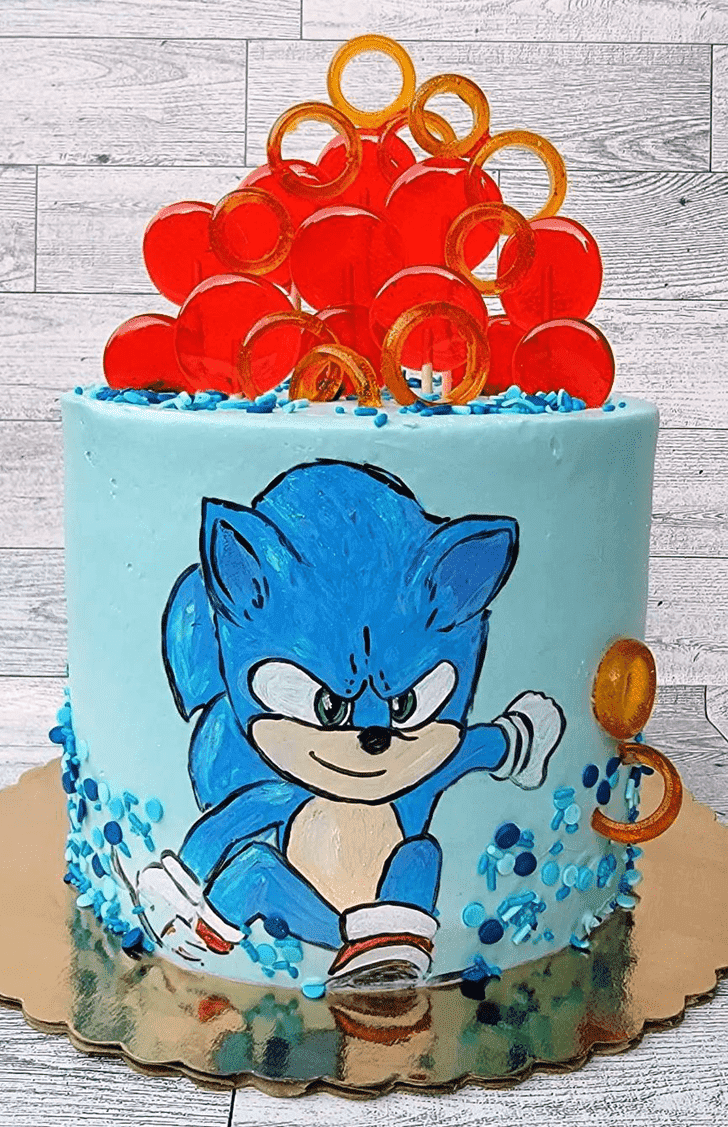 Radiant Sonic the Hedgehog Cake