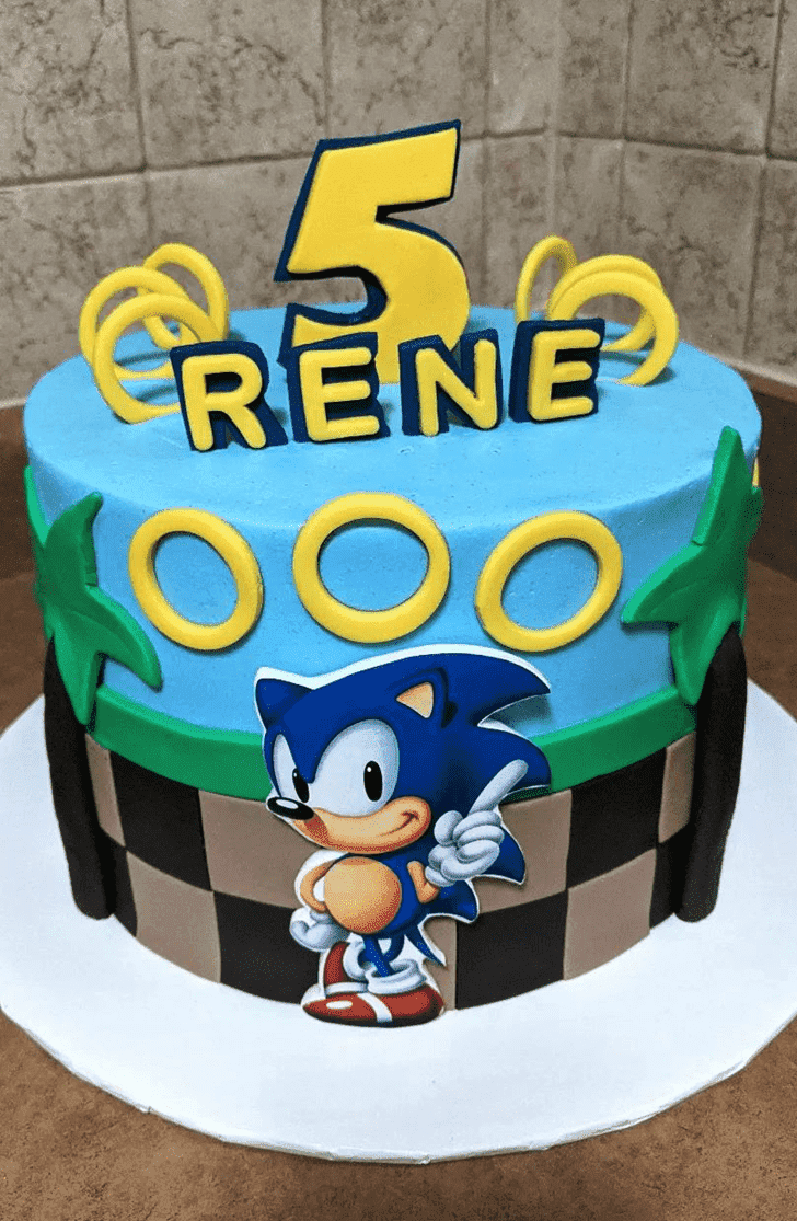 Refined Sonic the Hedgehog Cake