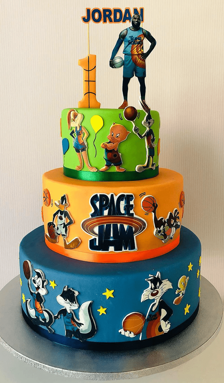 Space Jam Birthday Cake Ideas Images Pictures 
