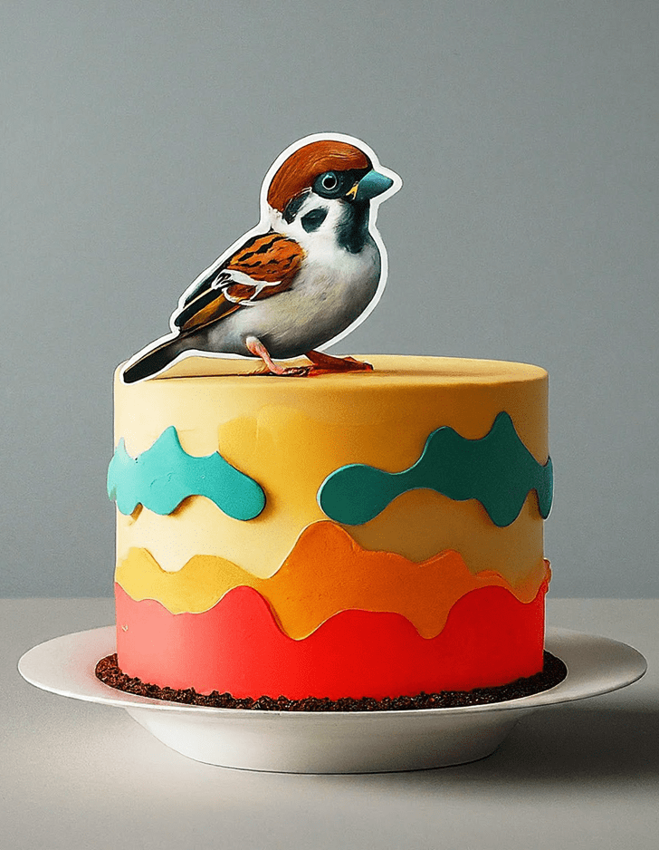 Wonderful Sparrow Cake Design
