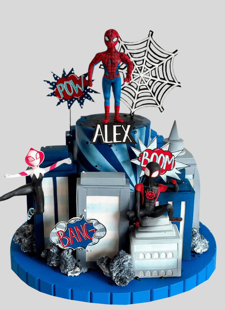 Beauteous Spider-Verse Cake