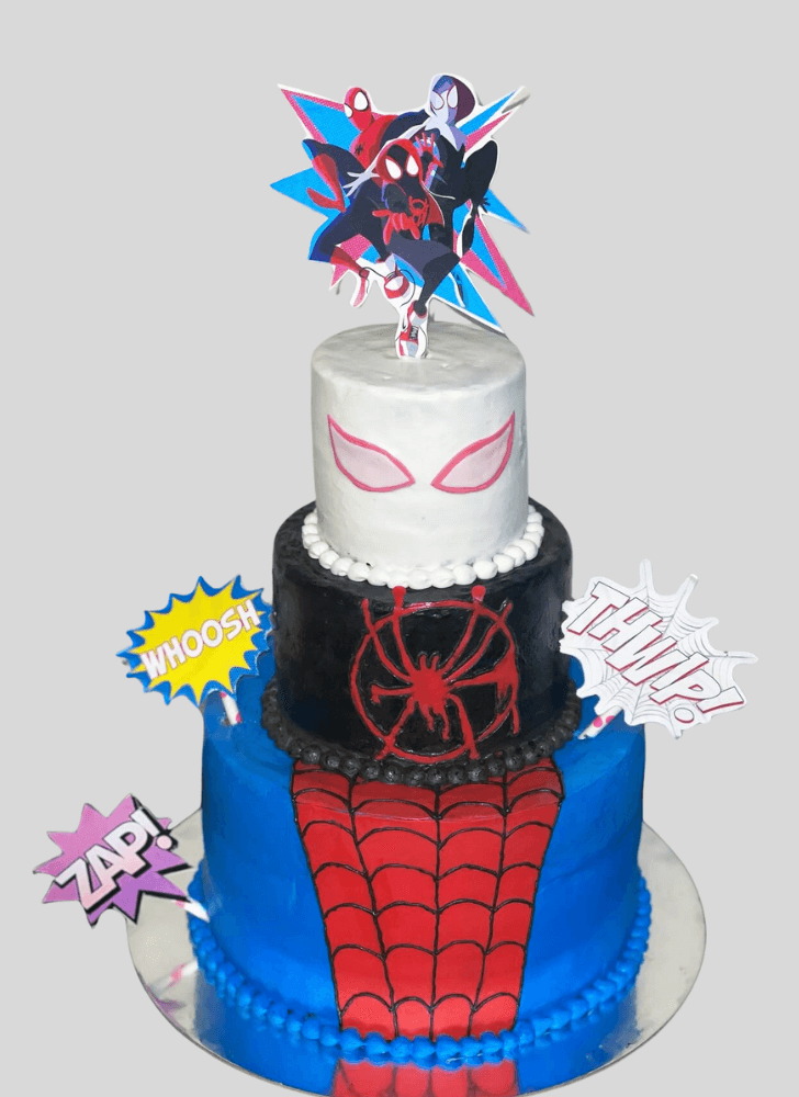 Enticing Spider-Verse Cake