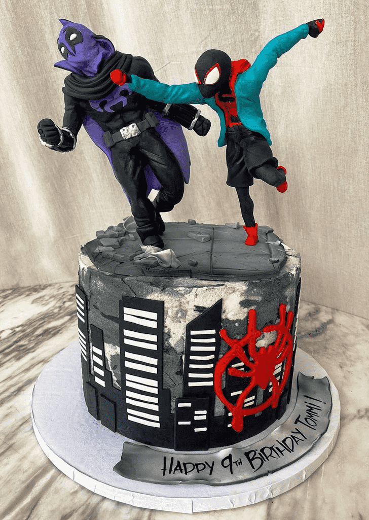 Enticing Spider-Verse Cake