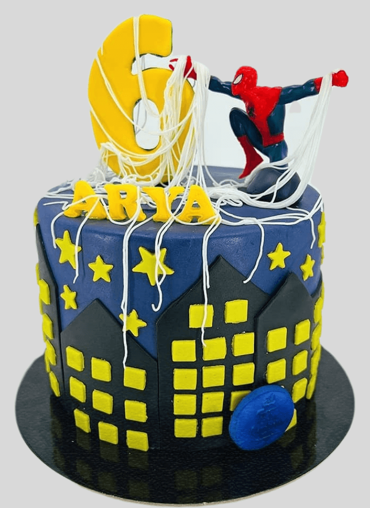 Mesmeric Spiderman Cake