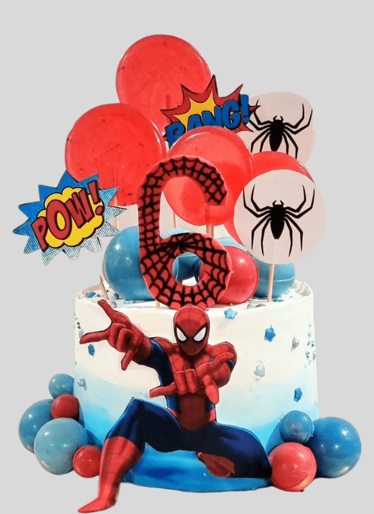 Pleasing Spiderman Cake