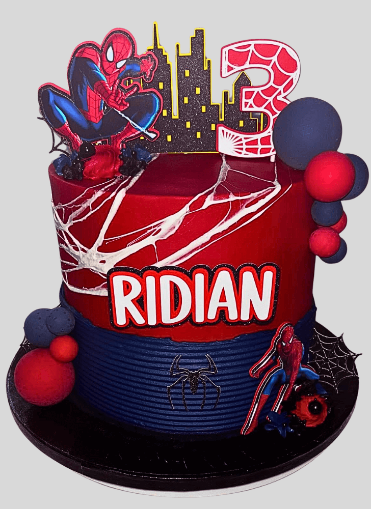 Wonderful Spiderman Cake Design