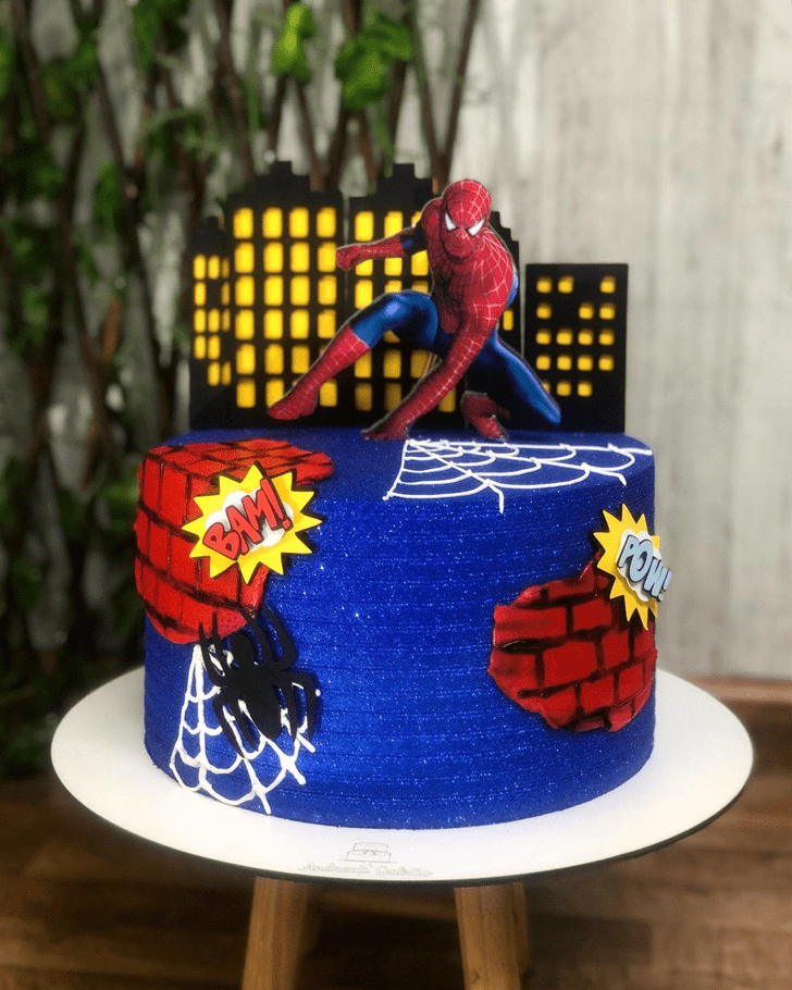 Alluring Spiderman Cake