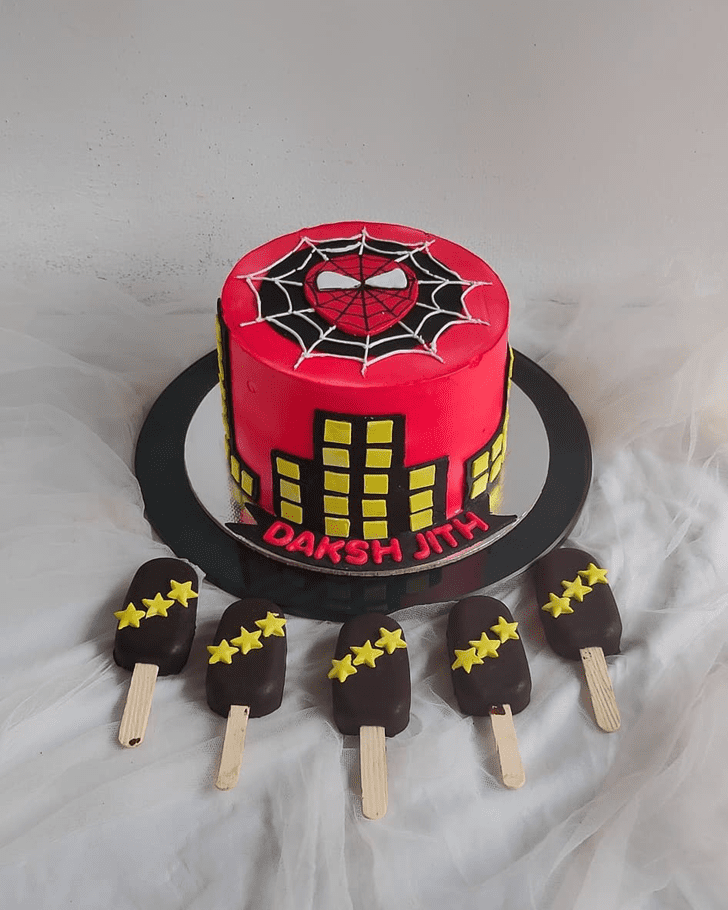 Appealing Spiderman Cake