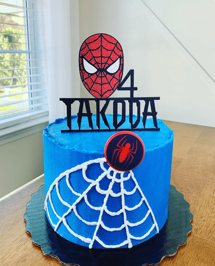 Enticing Spiderman Cake