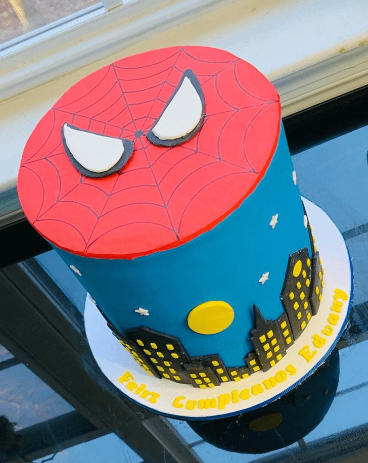 Pleasing Spiderman Cake