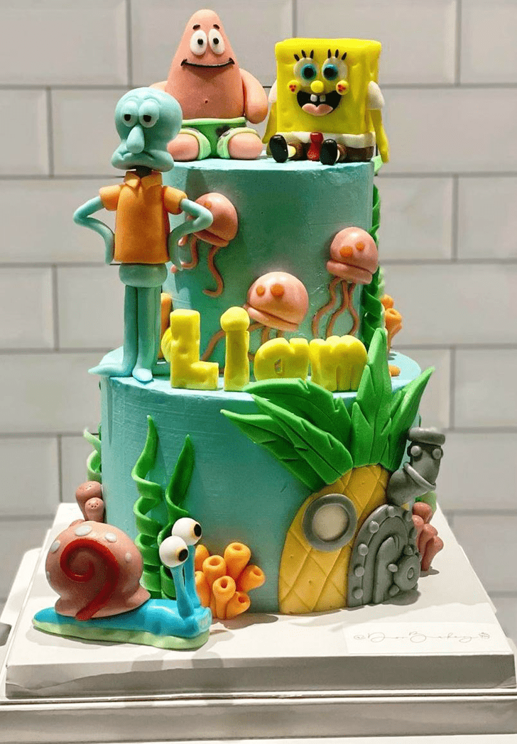 Alluring Spongebob Squarepants Cake