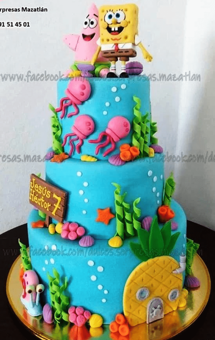 Angelic Spongebob Squarepants Cake